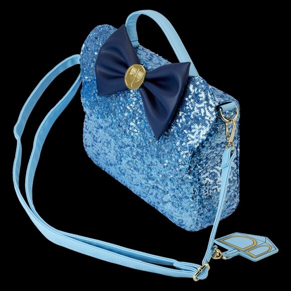 Disney Loungefly Minnie Mouse Hanukkah Sequin Crossbody Bag - Picture 5 of 5